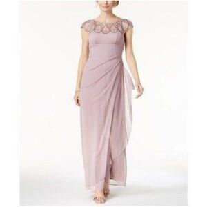 Size 4P XSCAPE Petite Embellished IllusionGo Mauve